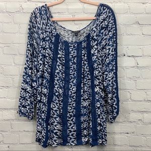 Lucky Brand Oversized Top Lace Inserts